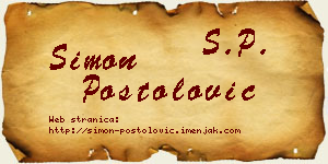 Simon Postolović vizit kartica